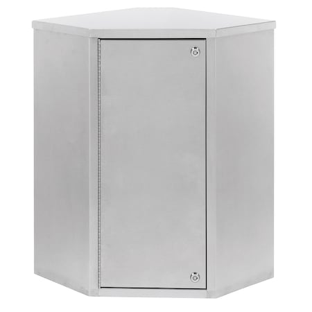 Omnimed Sgl Door Corner Narcotic Cabinet with Dual Locks (22"HX22.75"WX15.75"D 181765